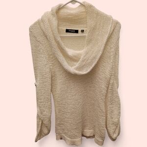 Threads By Saks Fifth Avenue Cream Cowl Neck Top